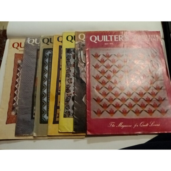 Quilter’s Newsletter Magazine-Lot Of 7 From 1978 - Picture 1 of 13